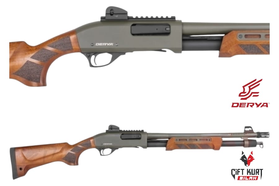 Derya CRYX03 Haki-Yeşil Pompalı Yivsiz Av Tüfeği